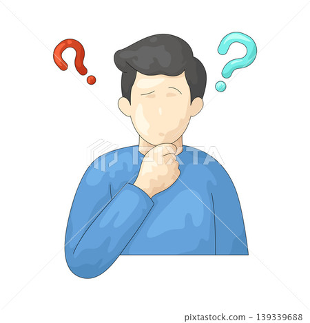 Illustration of Person Thinking Illustration of Person Thinking 139339688