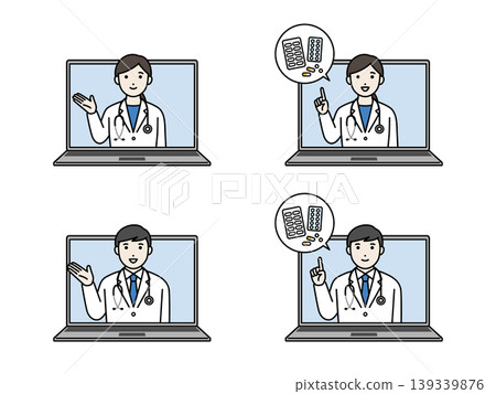 Doctors doing online medical care 139339876