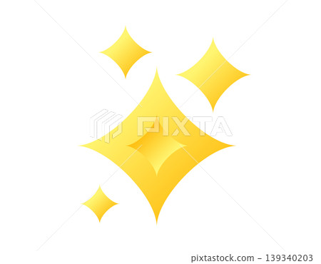Bright gradient yellow blinking starbursts with gradient effect 139340203