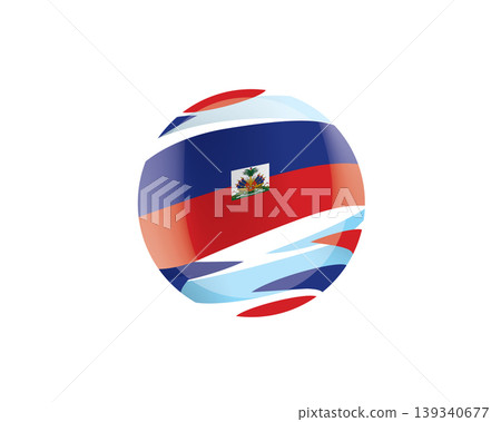 The Haitian flag in an abstract sphere The Haitian flag in an abstract sphere 139340677