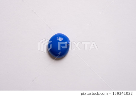 Blue paint on white drawing paper Blue paint on white drawing paper 139341022