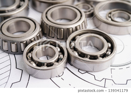 Ball bering circular joint machine component. Ball bering circular joint machine component. 139341179