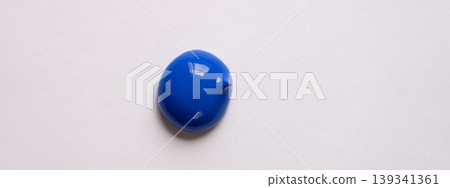 Blue paint on white drawing paper Blue paint on white drawing paper 139341361
