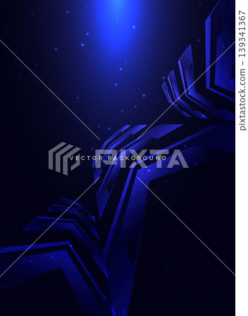 Modern abstract background featuring smooth flowing blue gradient arrow. Modern abstract background featuring smooth flowing blue gradient arrow. 139341367