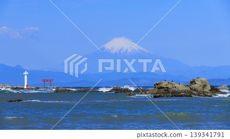 從真瀨海岸眺望富士山 139341791