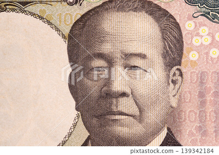 Shibusawa Eiichi a closeup portrait from Japanese money Shibusawa Eiichi a closeup portrait from Japanese money 139342184