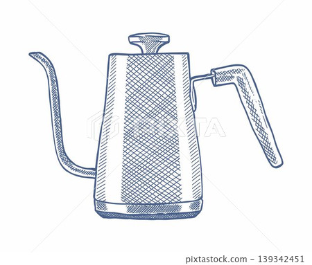 A hand drawn gooseneck kettles illustration 139342451