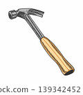 A Hand Drawn Claw Hammer Vector Illustration 139342452