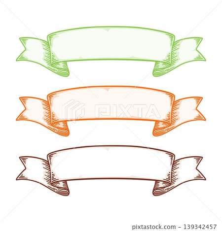 Vintage Ribbon Banner Set Vintage Ribbon Banner Set 139342457