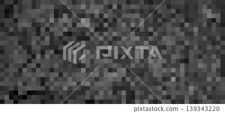 Grey black pixelated background displaying digital pattern texture Grey black pixelated background displaying digital pattern texture 139343220