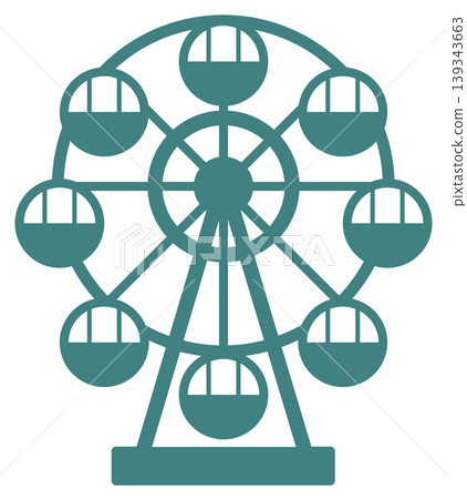 Illustration of a Ferris wheel, a popular attraction at amusement parks and theme parks. Illustration of a Ferris wheel, a popular attraction at amusement parks and theme parks. 139343663