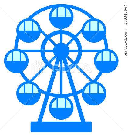 Illustration of a Ferris wheel, a popular attraction at amusement parks and theme parks. Illustration of a Ferris wheel, a popular attraction at amusement parks and theme parks. 139343664
