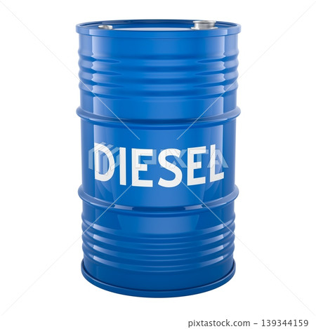 Blue diesel fuel barrel, 3d rendering Blue diesel fuel barrel, 3d rendering 139344159