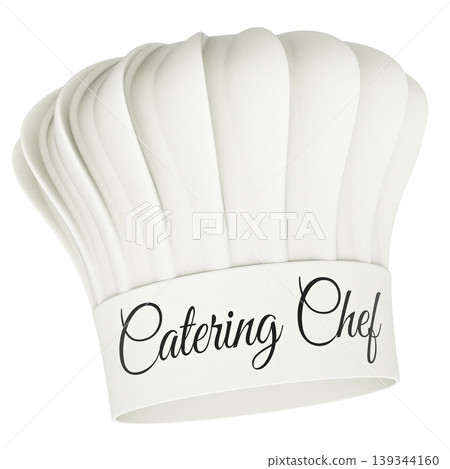 Catering chef hat, 3d rendering Catering chef hat, 3d rendering 139344160