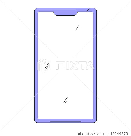 Smartphone mockup icon in flat line style. Modern mobile device frame for app design and digital interface. Vector illustration Smartphone mockup icon in flat line style. Modern mobile device frame for app design and digital interface. Vector illustration 139344873