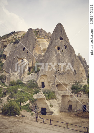 Rock formations in Cappadocia, Turkey 139345131