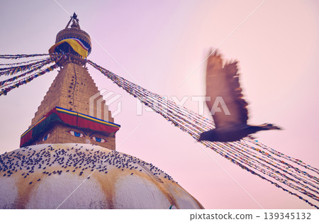 Great Boudanath Stupa in Kathmandu city, Nepal 139345132