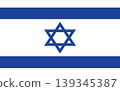 Israel flag, The national flag of China, Vector illustration.  139345387