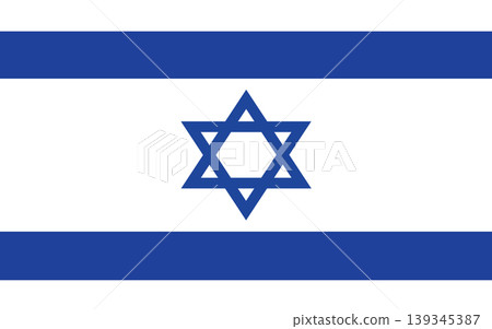 Israel flag, The national flag of China, Vector illustration. Israel flag, The national flag of China, Vector illustration. 139345387
