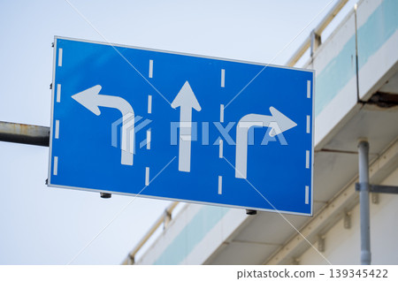 Lane direction indicator sign Lane direction indicator sign 139345422