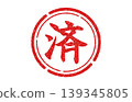 Kanji with a red circle: Completed 139345805
