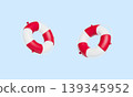 Red and White Lifebuoy. 3D Rendering.  139345952