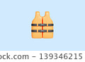 Orange Life Jacket. 3D Rendering. 139346215