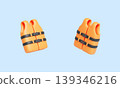 Orange Life Jacket. 3D Rendering. 139346216