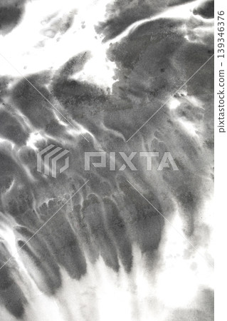 Black ink wash backgrund with swirls and cloud like marks Black ink wash backgrund with swirls and cloud like marks 139346376