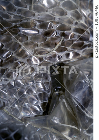 Close up of shedded snake skin snakeskin textured reptile background Close up of shedded snake skin snakeskin textured reptile background 139346466