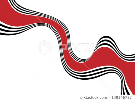 Abstract vector background with dynamic red wave and contrasting black lines. Eps 10 Abstract vector background with dynamic red wave and contrasting black lines. Eps 10 139346782