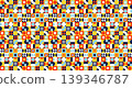 Seamless Bauhaus geometric pattern with colorful shapes and abstract mosaic elements. Eps 10 139346787