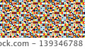 Vibrant seamless Bauhaus geometric pattern with abstract shapes and mosaic elements. Eps 10 139346788