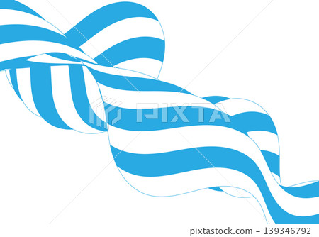 Abstract blue and white striped wavy ribbon, isolated on white background. Eps 10 Abstract blue and white striped wavy ribbon, isolated on white background. Eps 10 139346792