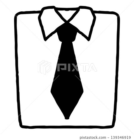 Cute monochrome shirt icon that can be used in letters and other correspondence. 139346919