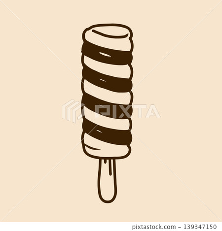 Vector hand drawn doodle illustration of ice cream. Line art illustration perfect for summer design. Vector hand drawn doodle illustration of ice cream. Line art illustration perfect for summer design. 139347150