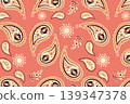 Sand  Vector Paisley seamless pattern. 139347378