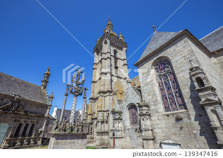 Parish close church of Saint Thegonnec, finistere, brittany, france Parish close church of Saint Thegonnec, finistere, brittany, france 139347416
