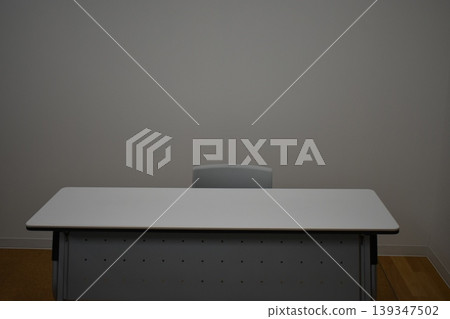 A simple podium and a plain wall background (presentation/lecture image) A simple podium and a plain wall background (presentation/lecture image) 139347502