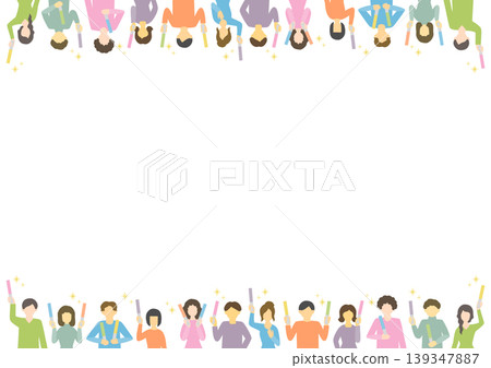 Frame of people holding penlights 139347887