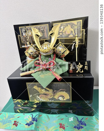 A golden, shining May Festival doll: a helmet A golden, shining May Festival doll: a helmet 139348136