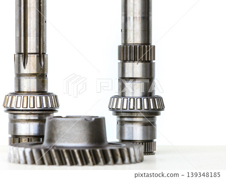 Differential transmission closeup, machinery engineeing objects 139348185