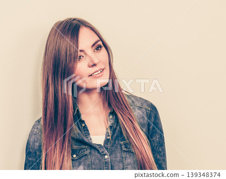 Beautiful model posing in the studio. Beautiful model posing in the studio. 139348374