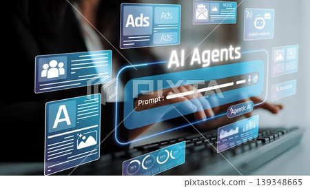 A modern digital interface showcasing AI agents and advertisements, emphasizing technology and user interaction in a business setting to drive innovative solutions. Sigmoid A modern digital interface showcasing AI agents and advertisements, emphasizing technology and user interaction in a business setting to drive innovative solutions. Sigmoid 139348665