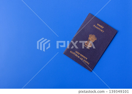 Indian passport, a document for travel, leisure, and work. Passport of India Indian passport, a document for travel, leisure, and work. Passport of India 139349101
