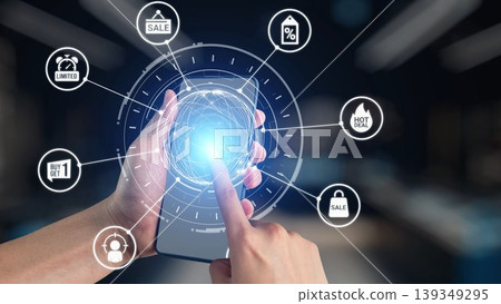 Sale and promotion icons for marketing and e-commerce business Gist 139349295