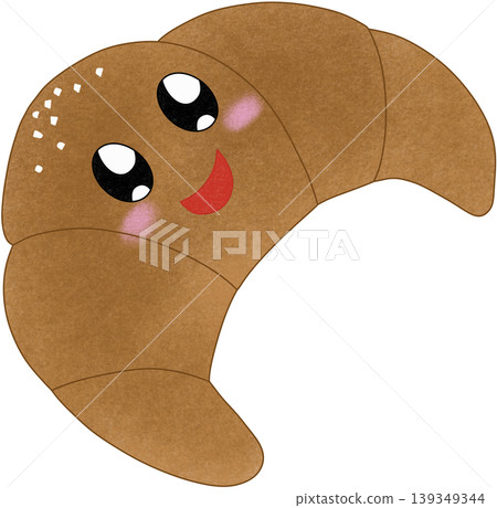 croissant bread character croissant bread character 139349344