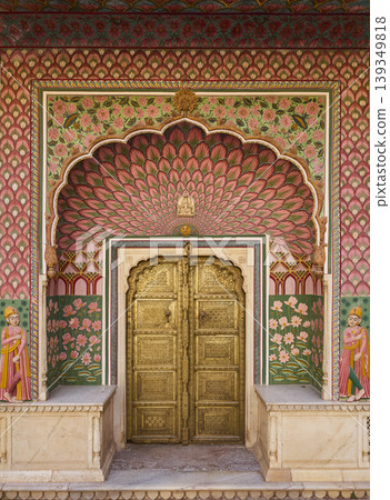 Southeast Lotus Gate in Jaipur city palace, India 139349818
