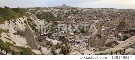 Panorama of Goreme town in Cappadocia, Turkey 139349824
