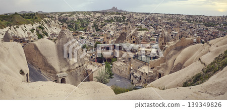 Panorama of Goreme town in Cappadocia, Turkey 139349826